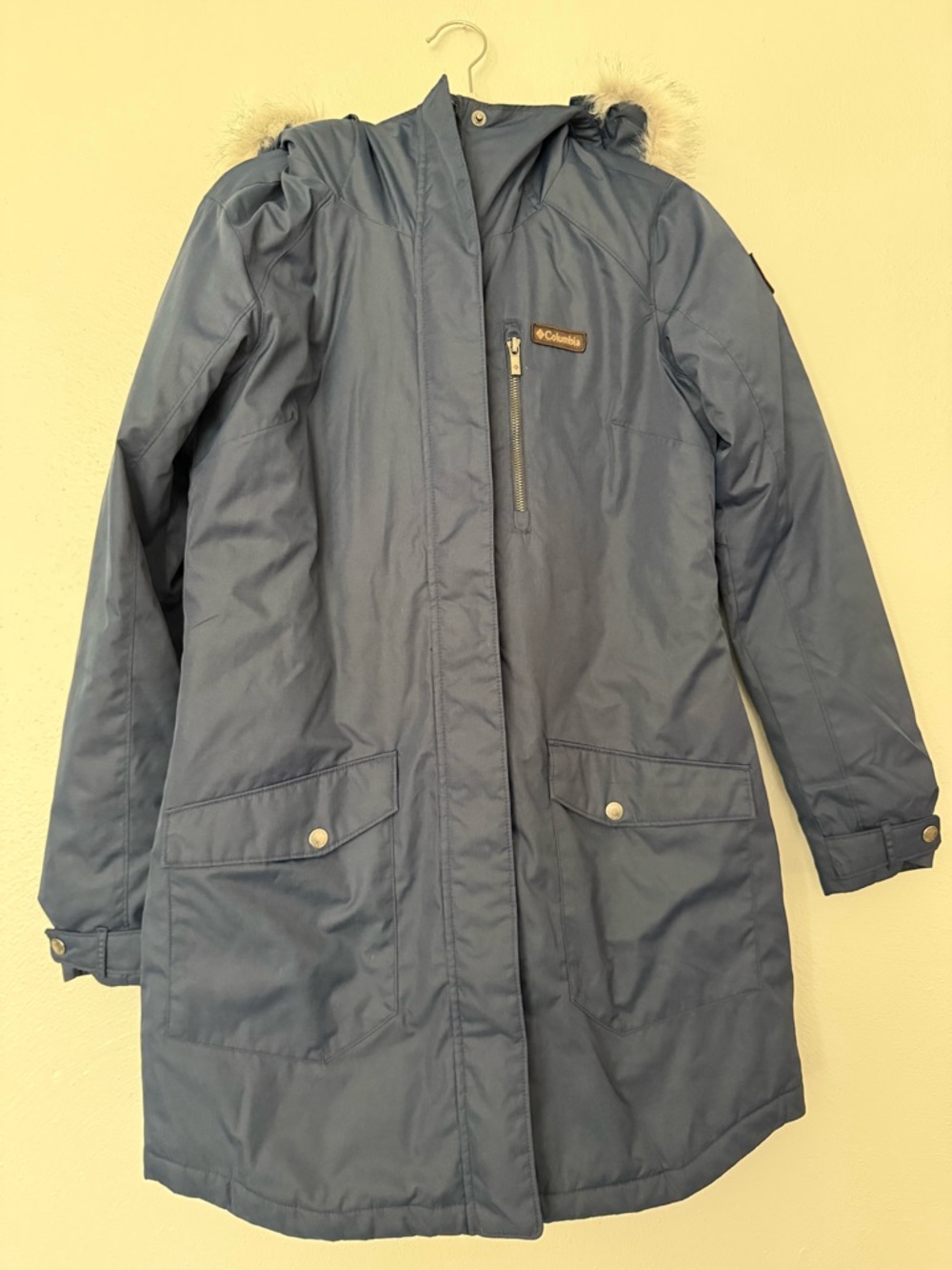 Columbia Navy Jacket with Teal Accent